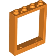 Lego rám okna 1x4x4, oranžová (6079068)